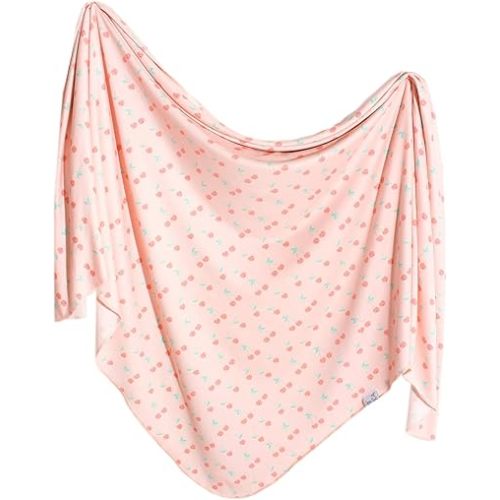 Copper Pearl Baby Swaddle Blanket - Premium Knit Baby Blanket, Large Soft Stretchy Receiving Blankets for Baby Girl, Swaddles for Newborn, Infant, and Toddler (Cheery)