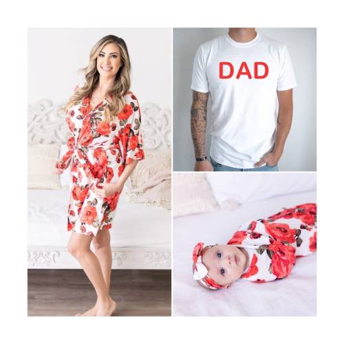 Maternity Nursing Delivery Robe & Matching Baby Girl Swaddle - Etsy