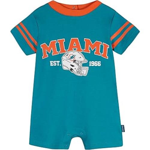 Gerber NFL unisex-baby Nfl Team Short Sleeve Romper