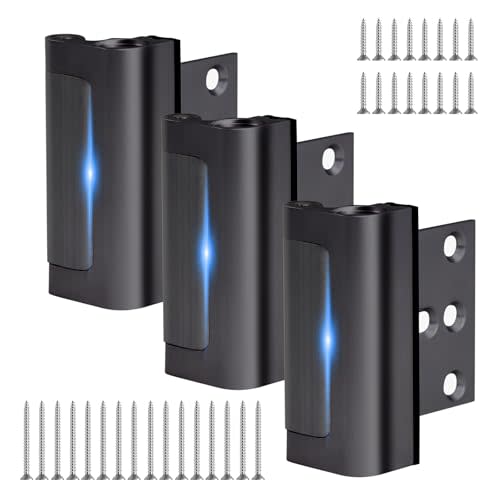 Door Safety Locks for Toddlers, Home Security Door Lock, Childproof Door Reinforcement Lock for Inward Swinging Door, Door Locks for Kids Safety to Prevent Unauthorized Entry (Black, 3 Pack)