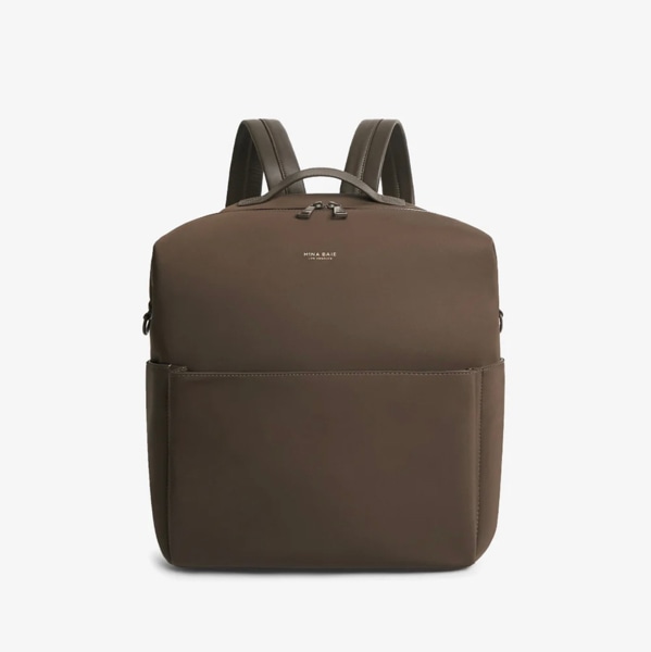 Mina Baie Stevie Backpack Nylon Espresso Midi