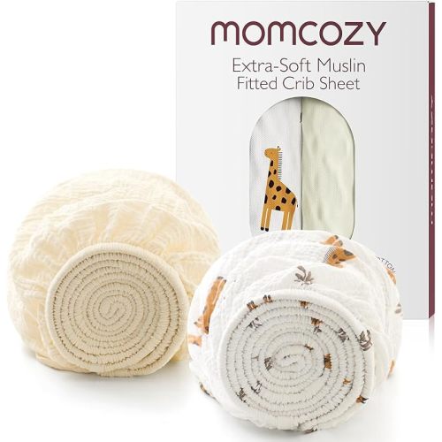 Muslin Crib Sheets 2-Pack - Giraffe Print