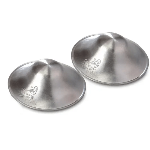 The Original Silver Nursing Cups - 999k Silver Cups - Nipple Shields for Nursing Newborn - Newborn Essentials Must Haves - Nipple Covers Breastfeeding - 999 Silver