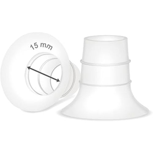 Maymom 15mm Flange Insert Compatible with Elvie Single/Double Electric, Elvie Stride Cup (24mm), Compatible with Medela PersonalFit Flex Shield, Not Original Elvie Replacement Pump Parts