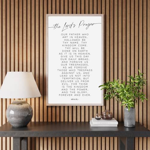 The Lord's Prayer, Our Father sign, bible verse wall decor, scripture wall art, kids prayer wall art, Christian wall hangings, wood signs