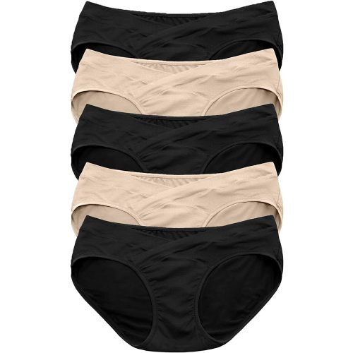 Kindred Bravely Under the Bump Maternity Underwear/Pregnancy Panties - Bikini 5 Pack