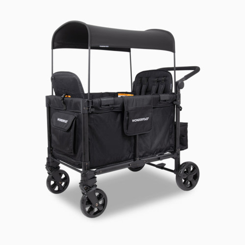 WonderFold Wagon W4 Elite Pro Stroller Wagon - Jet Black