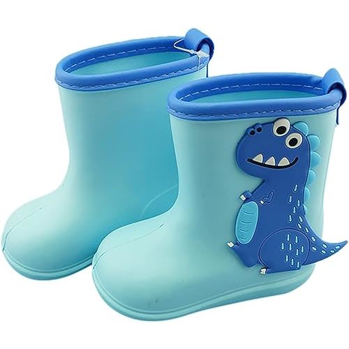Rain Boots Toddler Boy New Toddler Kids Children Rain Boots Boys Girls Baby Cartoon Animals Waterproof (A, 12-18 Months)