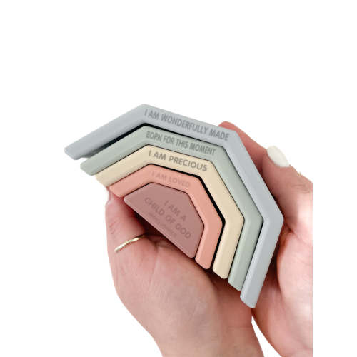 Noah's Rainbow Silicone Stacking Toy