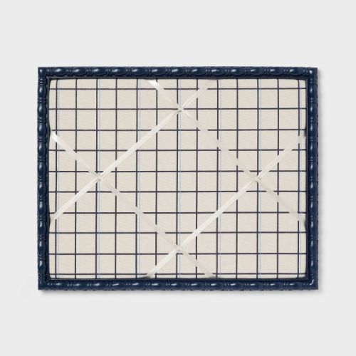 Navy Framed Fabric Kids' Photo Memo Board - Pillowfort™