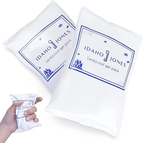 Ice Packs for Cooler - Reusable & Refreezable - for Breastmilk Storage, Lunch Boxes, Food, Camping - Long Lasting & Freezer Safe, TSA Approved