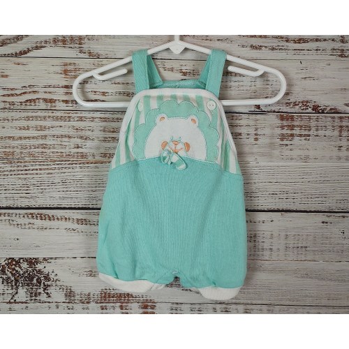 Vintage Baby Jumper / 1970s 70s / Newborn Greens / Overall Overalls / Baby Outfit / 6M 3M 6 Months 3 Months Infant