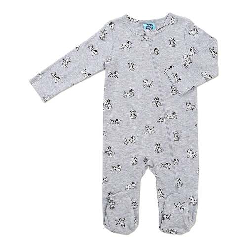 Mobi Minors Zip Growsuit With Feet Dalmatians