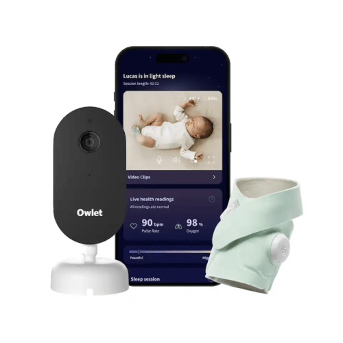 Owlet - Dream Duo (Gen 3) – All-in-One Smart Baby Monitoring with Sock & 2K HD Cam - Mint
