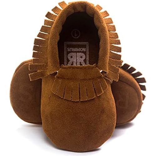 CENCIRILY Infant Baby Fringe Moccasin Slipper Boys Girls Tassel Suede Leather Toddler Sneakers Soft Sole First Walking Loafers Crib Shoes