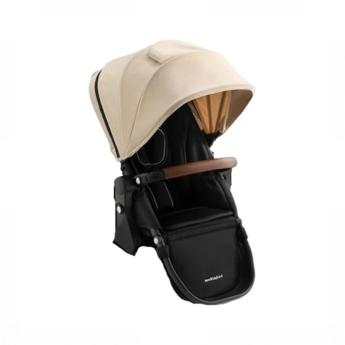 Mockingbird 2nd Seat Kit 3.0, Charcoal with Penny Leather, Oatmeal Solid