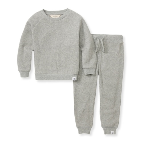 Organic Cotton Baby Boy Thermal Top and Pants Set