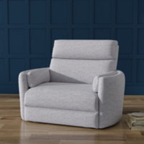Hokku Designs Upholstered Extra Wide Glider Power Recliner with Round Arms | Wayfair