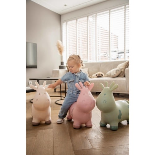 Jumping balloon cow, inflatable animal, personalized baby gift, 1 year old child's birthday gift, child's Christmas, baby room decoration.