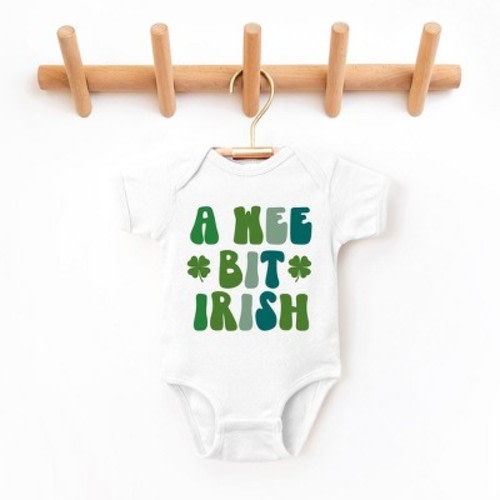 The Juniper Shop A Wee Bit Irish Baby Bodysuit - Newborn - White