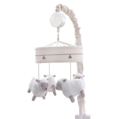 Harper Orchard Morriston Together Is Better White And Taupe Lambs Musical Mobile | Wayfair