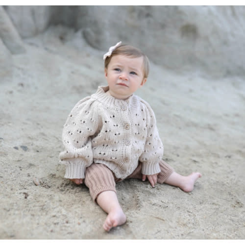 Eyelet Cardigan - Sandstone Cove