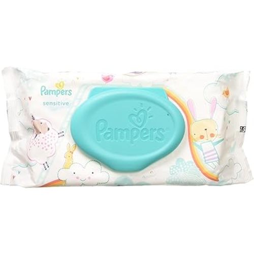 Pampers Sensitive Wipes Travel Pack 56 Count (Pack of 3)