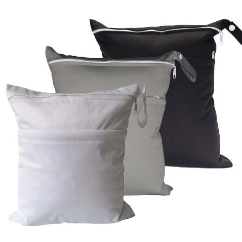 Reusable Wet Dry Bags for Cloth Diapers, Swimsuits, and Travel, Convenient and Waterproof, 3Pcs