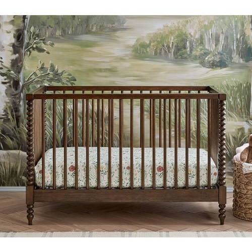 Chris Loves Julia Turned Wood Convertible Crib