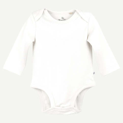 White Long Sleeve Pima Bodysuit