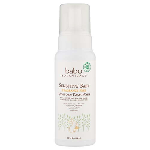 Babo Botanicals Sensitive Baby Newborn Foam Wash Fragrance Free 9oz