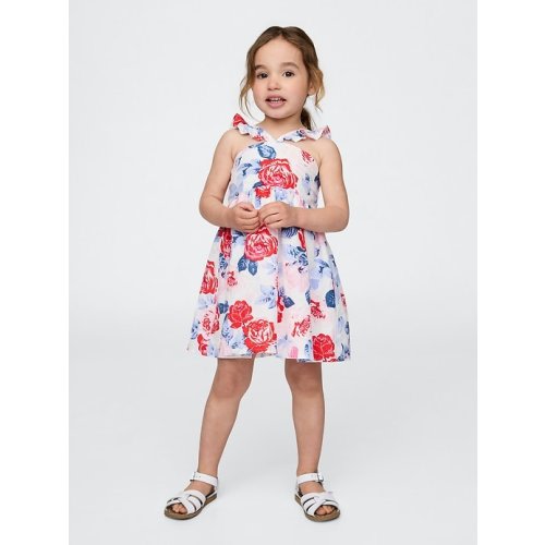 Baby & Toddler Linen-Cotton Flutter V-Neck Dress