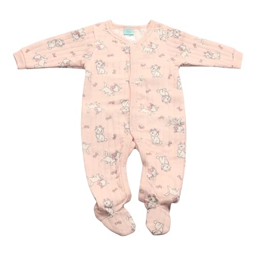 Magic Threadz Disney Clothes Baby Girls Quilted Footie Coveralls Winnie the Pooh, Bambi and Marie Printed Onesie (0/3M-6/9M)