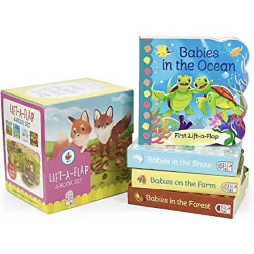 Animal Babies Lift-a-Flap Boxed Gift Set 4-Pack: Babies on the Farm, Babies in the Forest, Babies in the Snow, Babies in the Ocean (Chunky Lift a Flap)