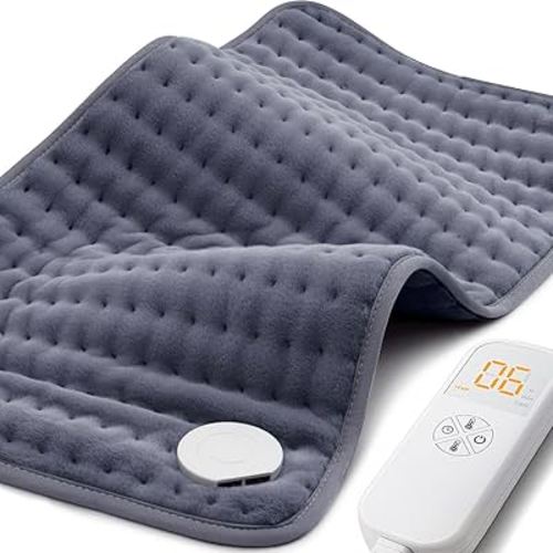 Heating Pad for Back Neck Shoulder Pain Cramps Relief, Gifts for Men Dad Women Mom, Fathers Day Mothers Day Christmas Birthday Gifts, 6 Heat Settings Auto-Off, Moist Dry Heat Options, 12"x24"