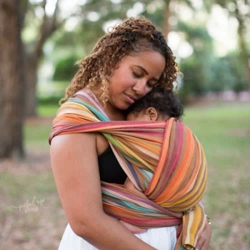 Size 6 Barefoot Rainbow Girasol Woven Wrap - Wrap Your Baby