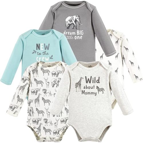 Touched by Nature Unisex Baby Organic Cotton Long-Sleeve Bodysuits