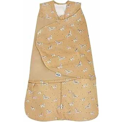 HALO 100% Cotton Sleepsack Swaddle, 3-Way Adjustable Wearable Blanket, TOG 1.5, Serengeti Zebra, Small, 3-6 Months