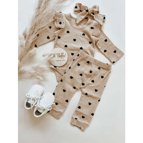 RIBBED HEART 3 PIECES SET
