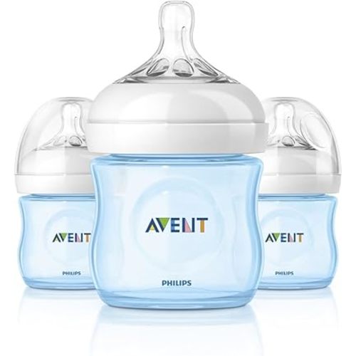 Philips AVENT Natural Bottle Set 3 Pack - 4oz (Boy)