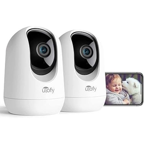 2K/3MP 360° Pet Camera with Phone App, 2.4G WiFi Only, Indoor Security Camera for Baby/Dog, Pan/Tilt Video Baby Monitor with Super IR Night Vision, Motion Detection, 2-Way Audio, Work with Alexa