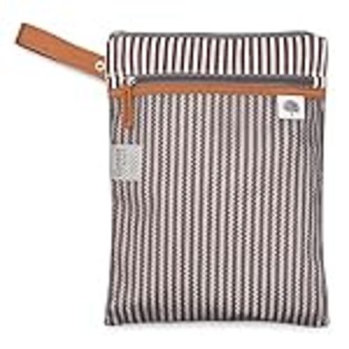 Parker Baby Cloth Diaper Wet Dry Bag - Waterproof Reusable Diaper Bag Accessory with Mesh Organizer and Zippered Pocket for Soiled or Wet Clothes, Diapers, Wipes, Swimsuits