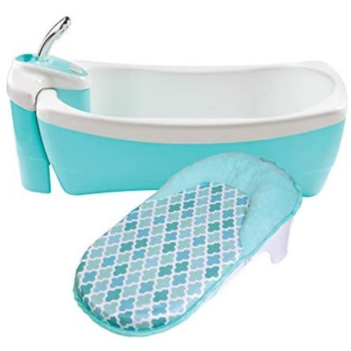 Summer Lil Luxuries Whirlpool Bubbling Spa & Shower (Blue) - Luxurious Baby Bathtub with Circulating Water Jets, 2 Count (Pack of 1)