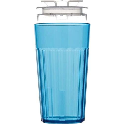Reflo Smart Cup (Blue 1-Pack) Open Cup Training for Toddlers, No Suction 6oz, 360 Free-Flow, USA Made Premium High-Impact Plastic