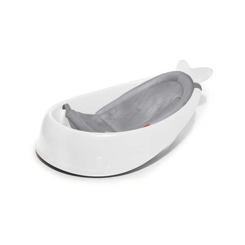 Skip Hop - Baby Bath Tub, 3-Stage Smart Sling Tub, Moby, White