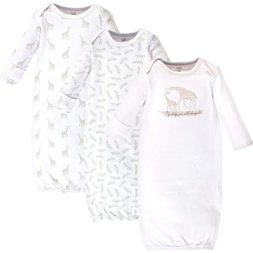 Touched by Nature Unisex Baby Organic Cotton Gowns - 0-6 Months