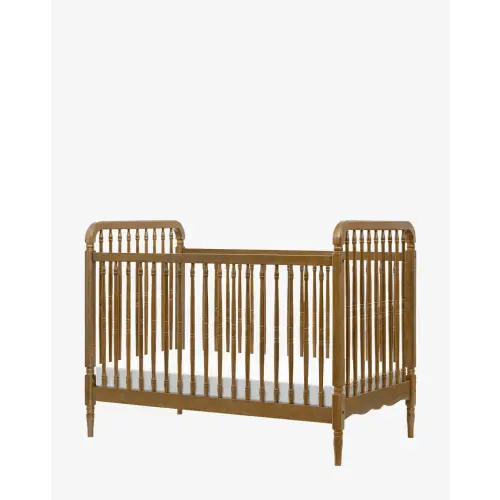 Liberty 3-in-1 Convertible Spindle Crib with Toddler Bed Conversion Kit (Natural Walnut)