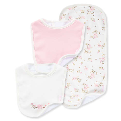 Vintage Rose Bib & Burp Set