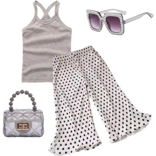 Deerhobbes Design your own Girls summer clothes - Sizes 2T-8T - Trendy Fashion for girls clothing sets 4 pieces