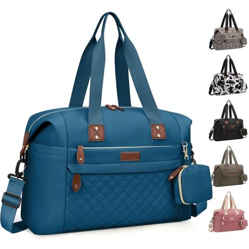 Diaper Bag Tote - Diaper Baby Bags with Pacifier Case, Shoulder Straps, Stroller Clips, Waterproof Large Mommy Maternity Travel Baby Bag for Mom and Dad, Blue, Medium